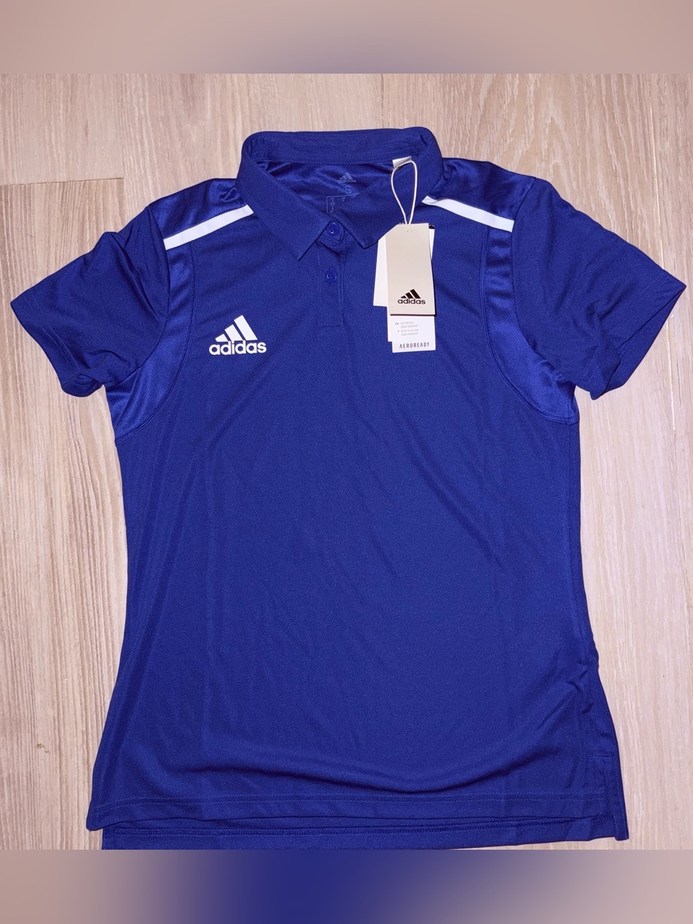 NWT Adidas Youth Blue Polo Top